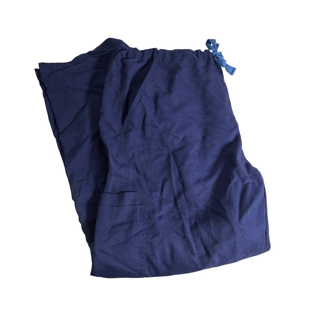 FIGS Blue Technical Collection Cargo Scrub Pants Drawstring Waist Mens Medium